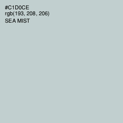 #C1D0CE - Sea Mist Color Image