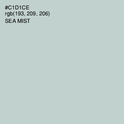 #C1D1CE - Sea Mist Color Image
