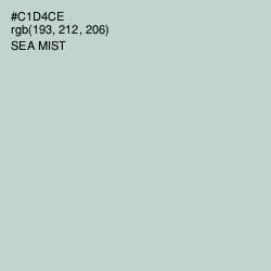 #C1D4CE - Sea Mist Color Image