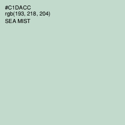 #C1DACC - Sea Mist Color Image