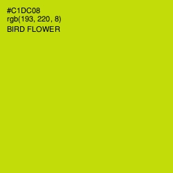 #C1DC08 - Bird Flower Color Image