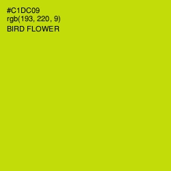 #C1DC09 - Bird Flower Color Image