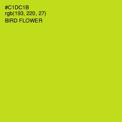 #C1DC1B - Bird Flower Color Image