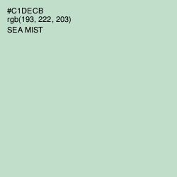 #C1DECB - Sea Mist Color Image