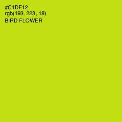 #C1DF12 - Bird Flower Color Image