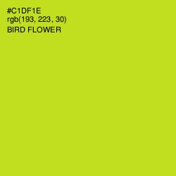 #C1DF1E - Bird Flower Color Image