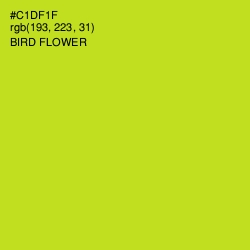 #C1DF1F - Bird Flower Color Image
