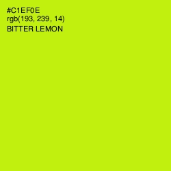 #C1EF0E - Bitter Lemon Color Image