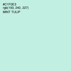 #C1F0E3 - Mint Tulip Color Image