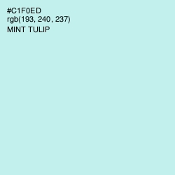 #C1F0ED - Mint Tulip Color Image