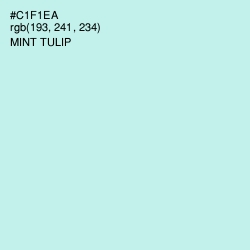 #C1F1EA - Mint Tulip Color Image