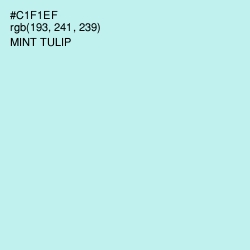 #C1F1EF - Mint Tulip Color Image