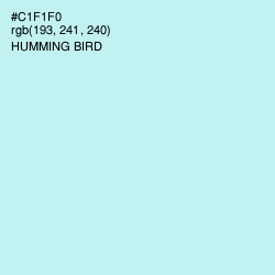 #C1F1F0 - Humming Bird Color Image