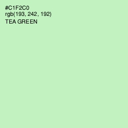 #C1F2C0 - Tea Green Color Image