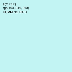 #C1F4F3 - Humming Bird Color Image