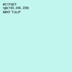 #C1F6EF - Mint Tulip Color Image