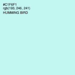 #C1F6F1 - Humming Bird Color Image