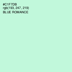 #C1F7DB - Blue Romance Color Image