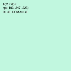 #C1F7DF - Blue Romance Color Image