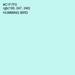 #C1F7F0 - Humming Bird Color Image