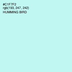 #C1F7F2 - Humming Bird Color Image