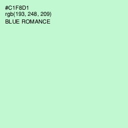 #C1F8D1 - Blue Romance Color Image