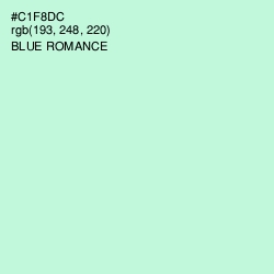 #C1F8DC - Blue Romance Color Image