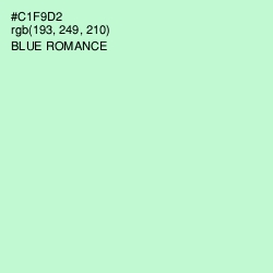 #C1F9D2 - Blue Romance Color Image