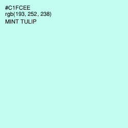 #C1FCEE - Mint Tulip Color Image