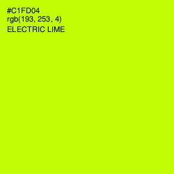 #C1FD04 - Electric Lime Color Image