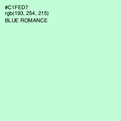 #C1FED7 - Blue Romance Color Image