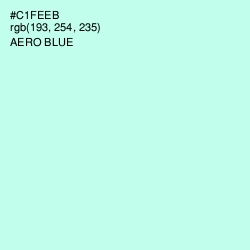 #C1FEEB - Aero Blue Color Image