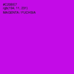 #C20BE7 - Magenta / Fuchsia Color Image