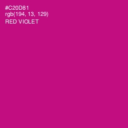 #C20D81 - Red Violet Color Image