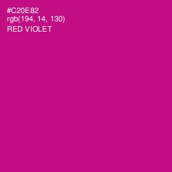 #C20E82 - Red Violet Color Image