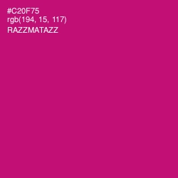 #C20F75 - Razzmatazz Color Image