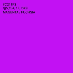 #C211F3 - Magenta / Fuchsia Color Image