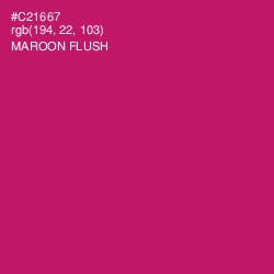 #C21667 - Maroon Flush Color Image