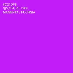 #C21DF8 - Magenta / Fuchsia Color Image
