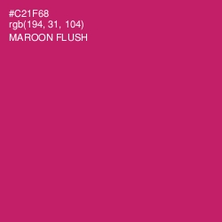 #C21F68 - Maroon Flush Color Image