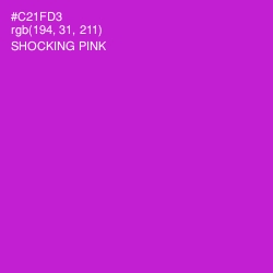 #C21FD3 - Shocking Pink Color Image