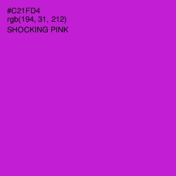 #C21FD4 - Shocking Pink Color Image