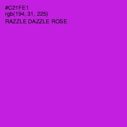 #C21FE1 - Razzle Dazzle Rose Color Image