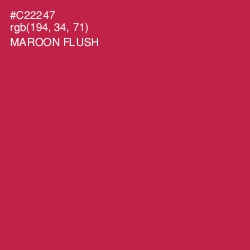 #C22247 - Maroon Flush Color Image