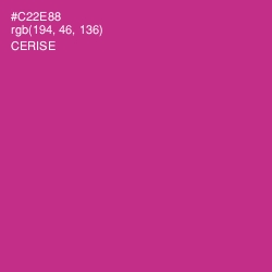 #C22E88 - Cerise Color Image