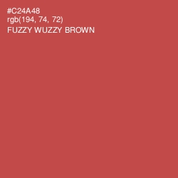 #C24A48 - Fuzzy Wuzzy Brown Color Image