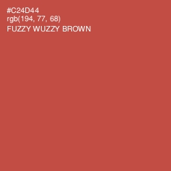 #C24D44 - Fuzzy Wuzzy Brown Color Image