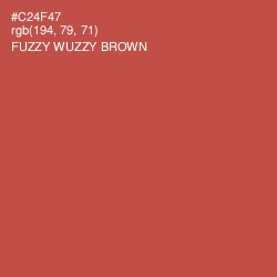 #C24F47 - Fuzzy Wuzzy Brown Color Image