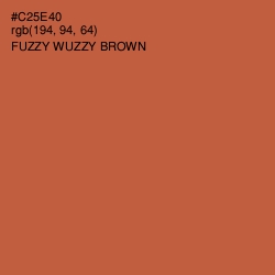 #C25E40 - Fuzzy Wuzzy Brown Color Image