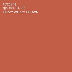 #C25E48 - Fuzzy Wuzzy Brown Color Image